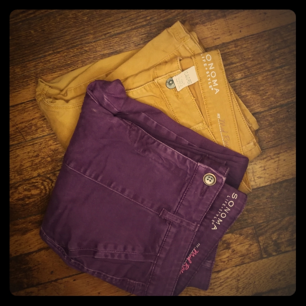 2 Pairs Sonoma Mid-Rise Pants - s10